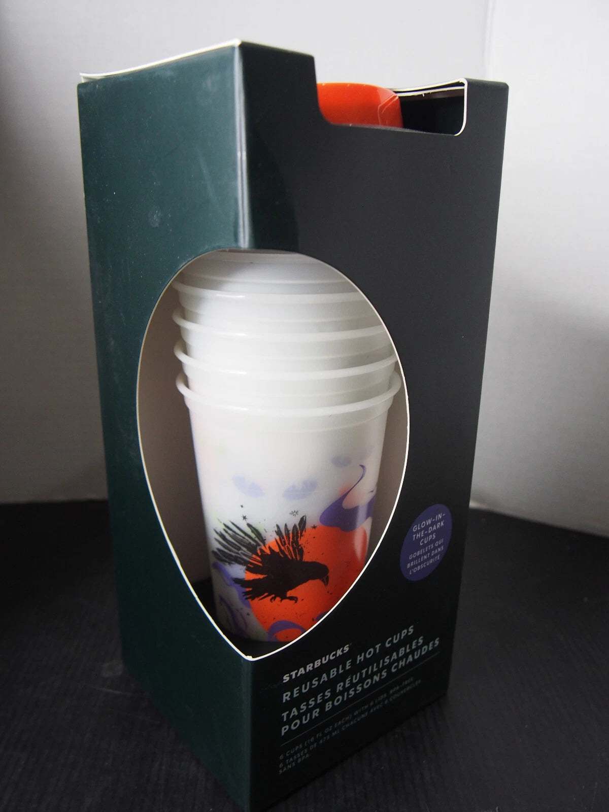 NIB Starbucks Halloween 2022 Set Of 6 Reusable Glow In The Dark Hot Cups Limited | eBay
