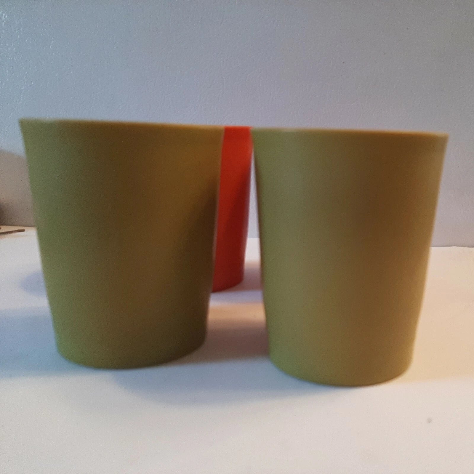 4 Tupperware Small Stackable Tumbler Cups Set #1251 Olive Green Orange 6 oz. USA | eBay
