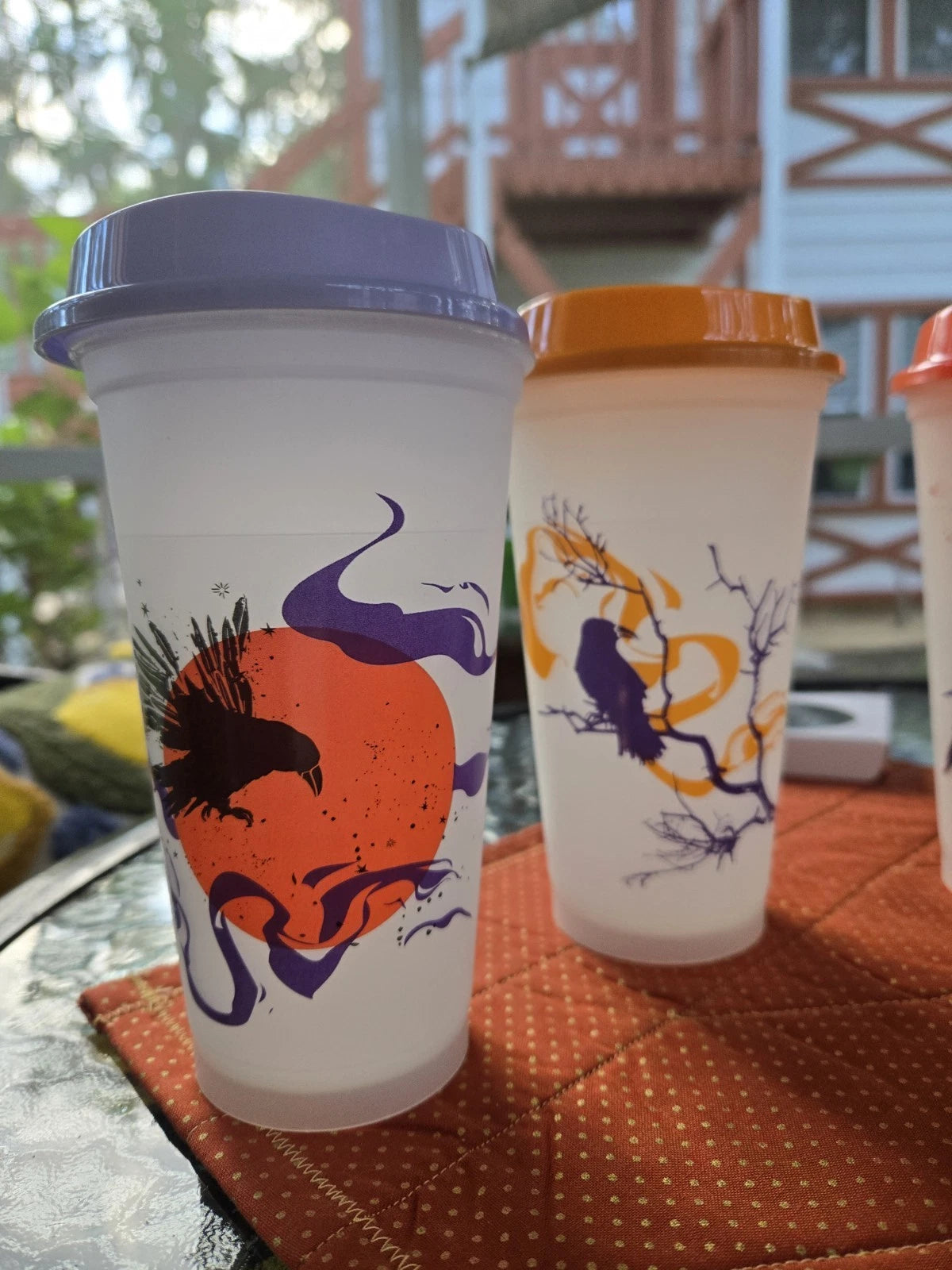 STARBUCKS Halloween Reusable Hot Cups Glow In The Dark Set Of 6 2022 W/Lids NEW | eBay