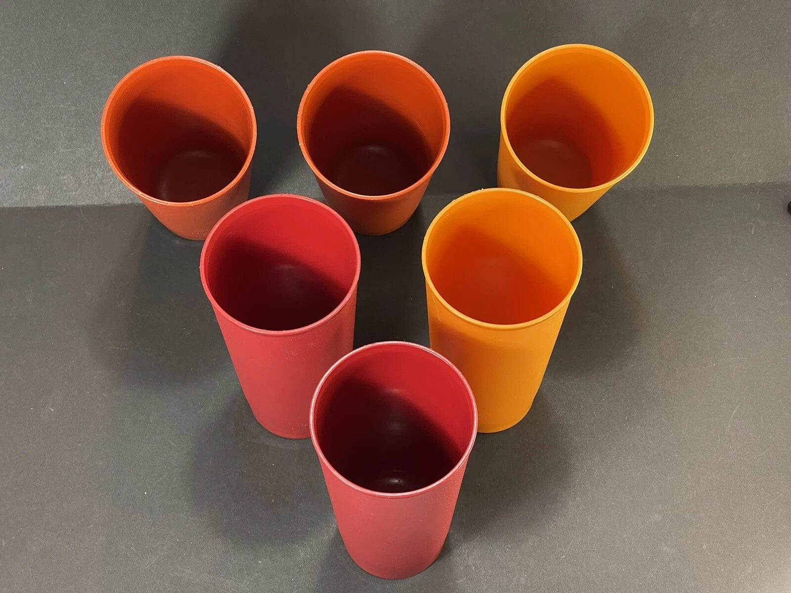 Lot of 6 Vintage Tupperware 18oz Harvest Colors Tumblers Cups #1348 Red Orange | eBay
