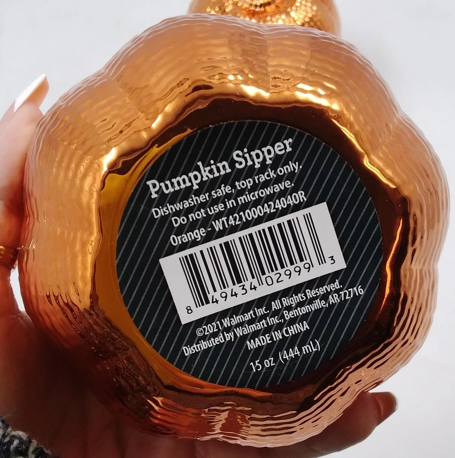 Lot Of 2 Orange Metallic Pumpkin Sipper Fall/Halloween Cups W/ Lid & Straw 15 Oz | eBay