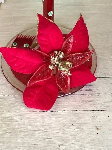 Christmas Winter Poinsettia Wine Glass Drink Charms Set of 6 NIB Pier 1 | eBay