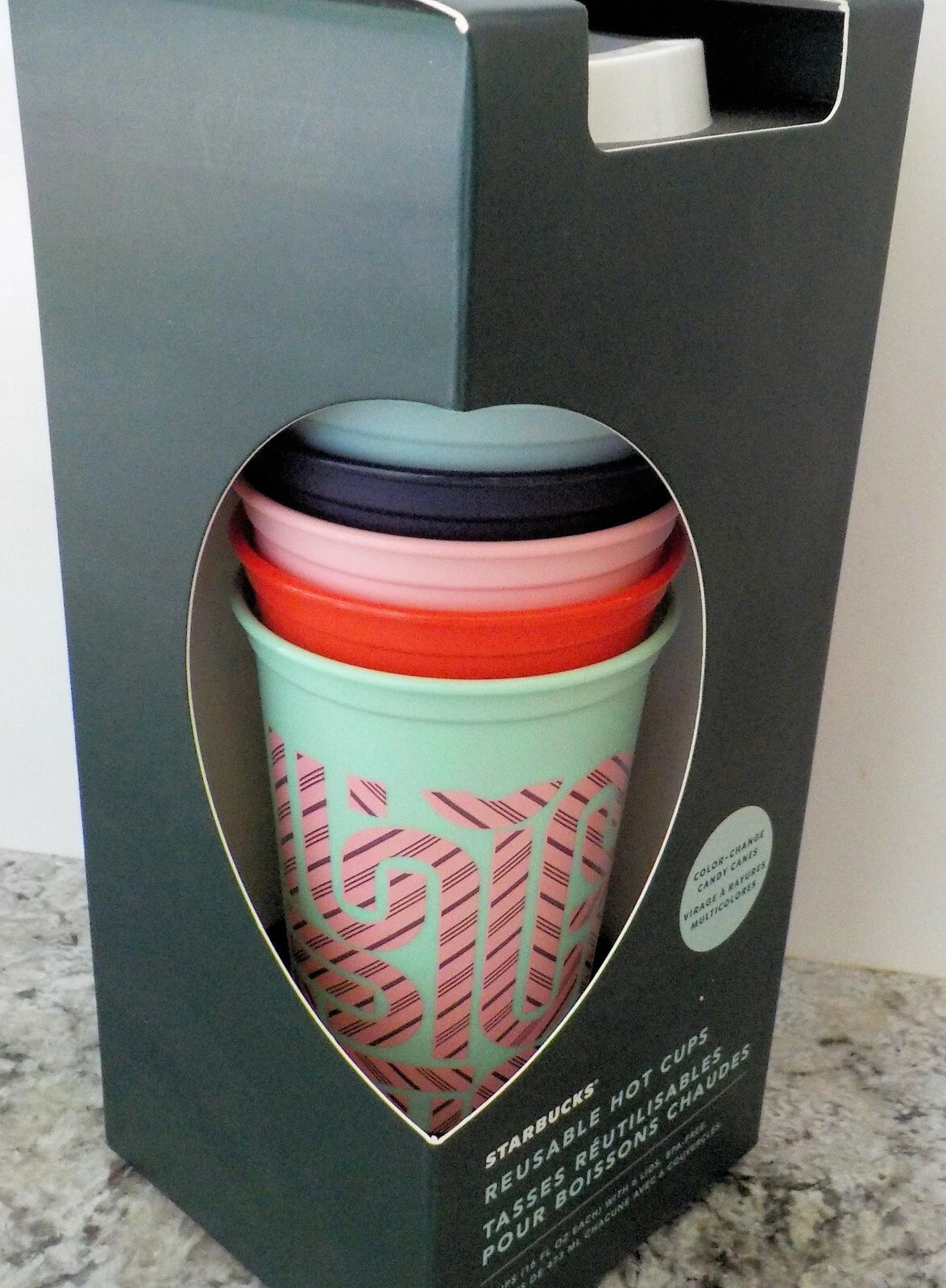 STARBUCKS Reusable Color Changing Hot Cups CHRISTMAS 2020 6 Cups + Lids (NIB) | eBay