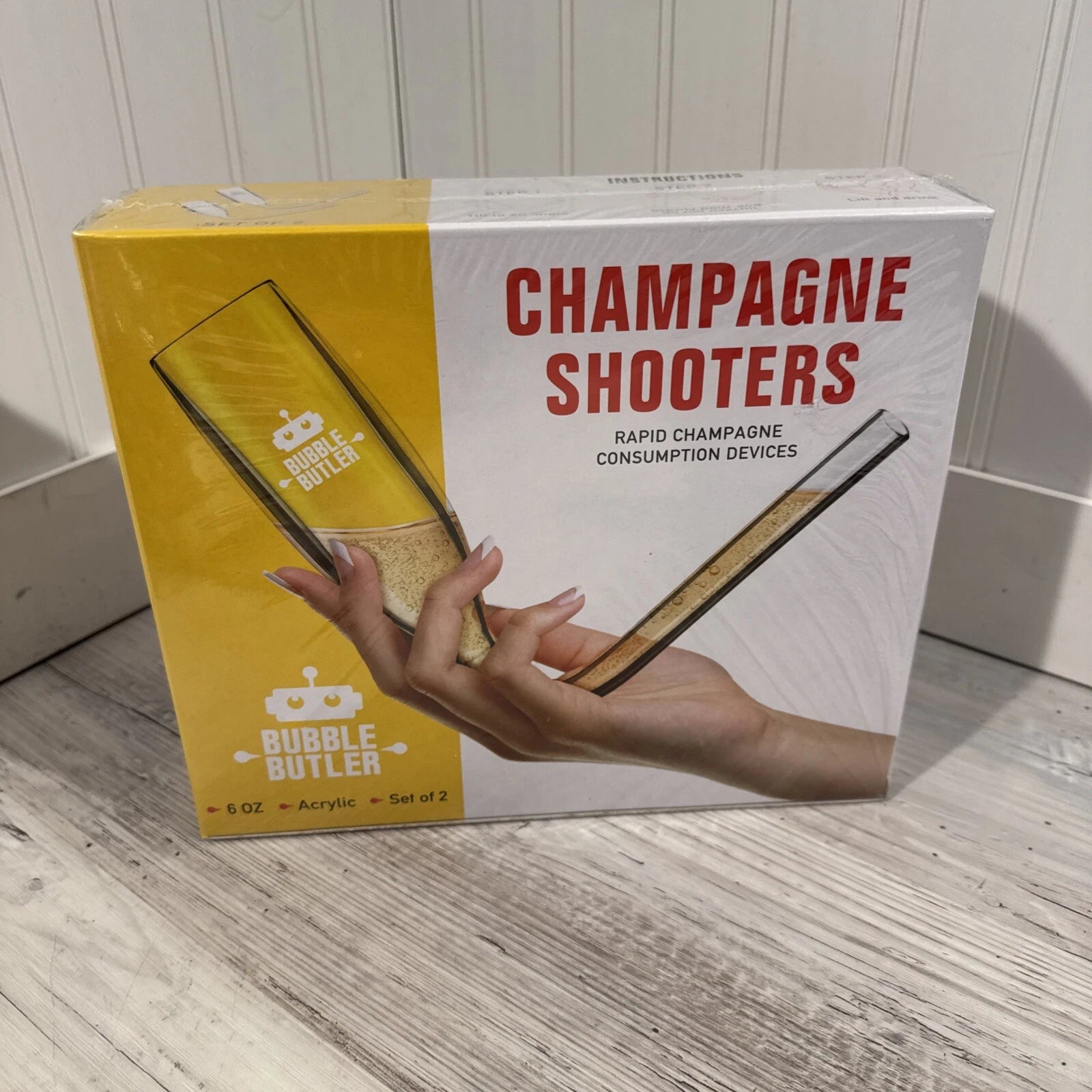 Champagne Shooters Rapid Champagne Consumption Devices by Bubble Butler Set of 2 | eBay