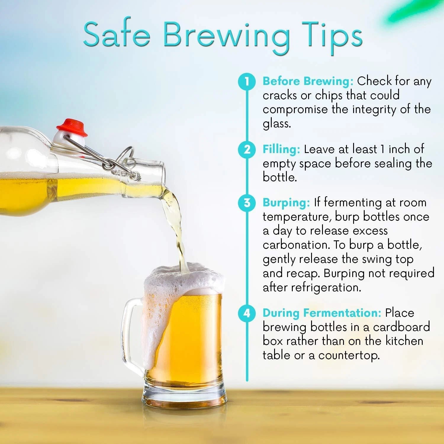 Giara Glass Bottle with Stopper Caps, Set of 6-33.75 Oz Swing Top Glass Bottl... | eBay