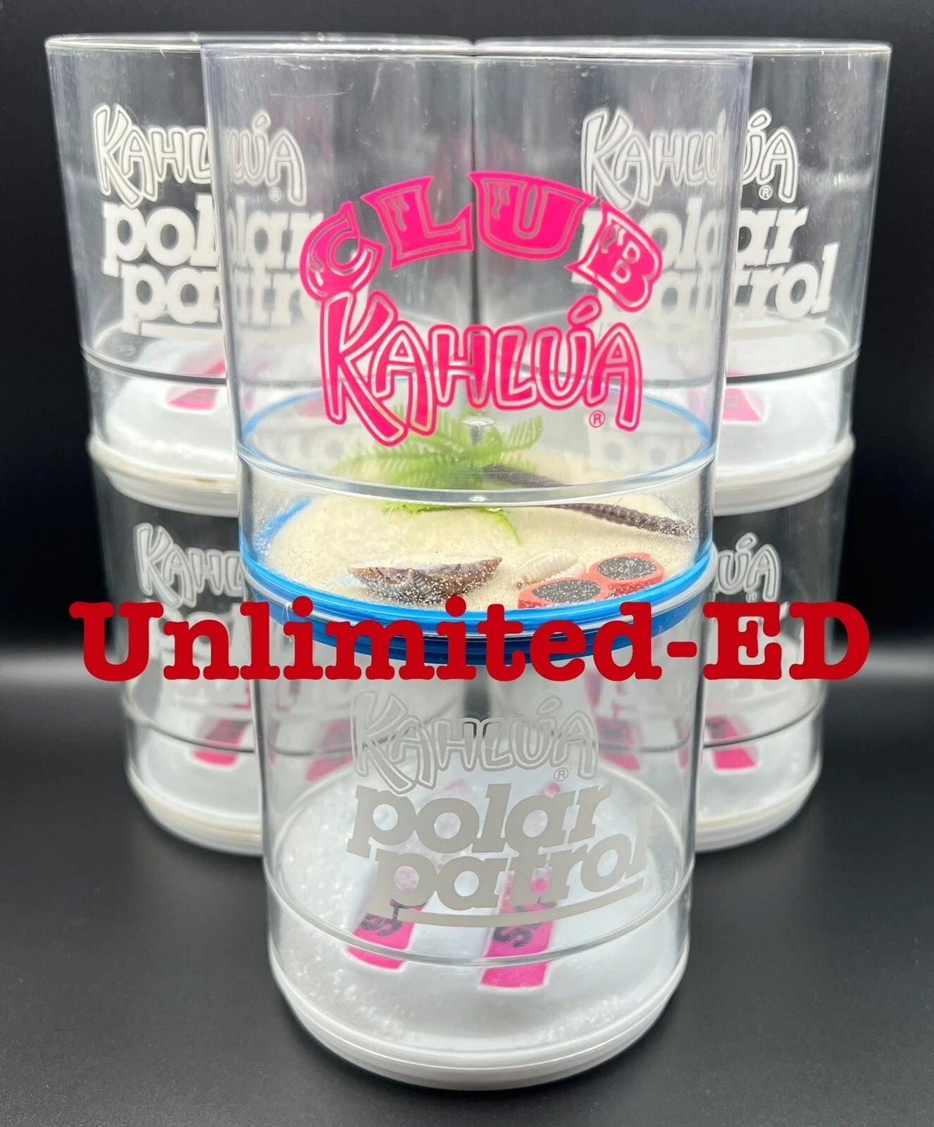 SET of 6 - VINTAGE Kahlua Tumbler Polar Patrol Tiki Palm Club Kaluha Mexico Howw | eBay