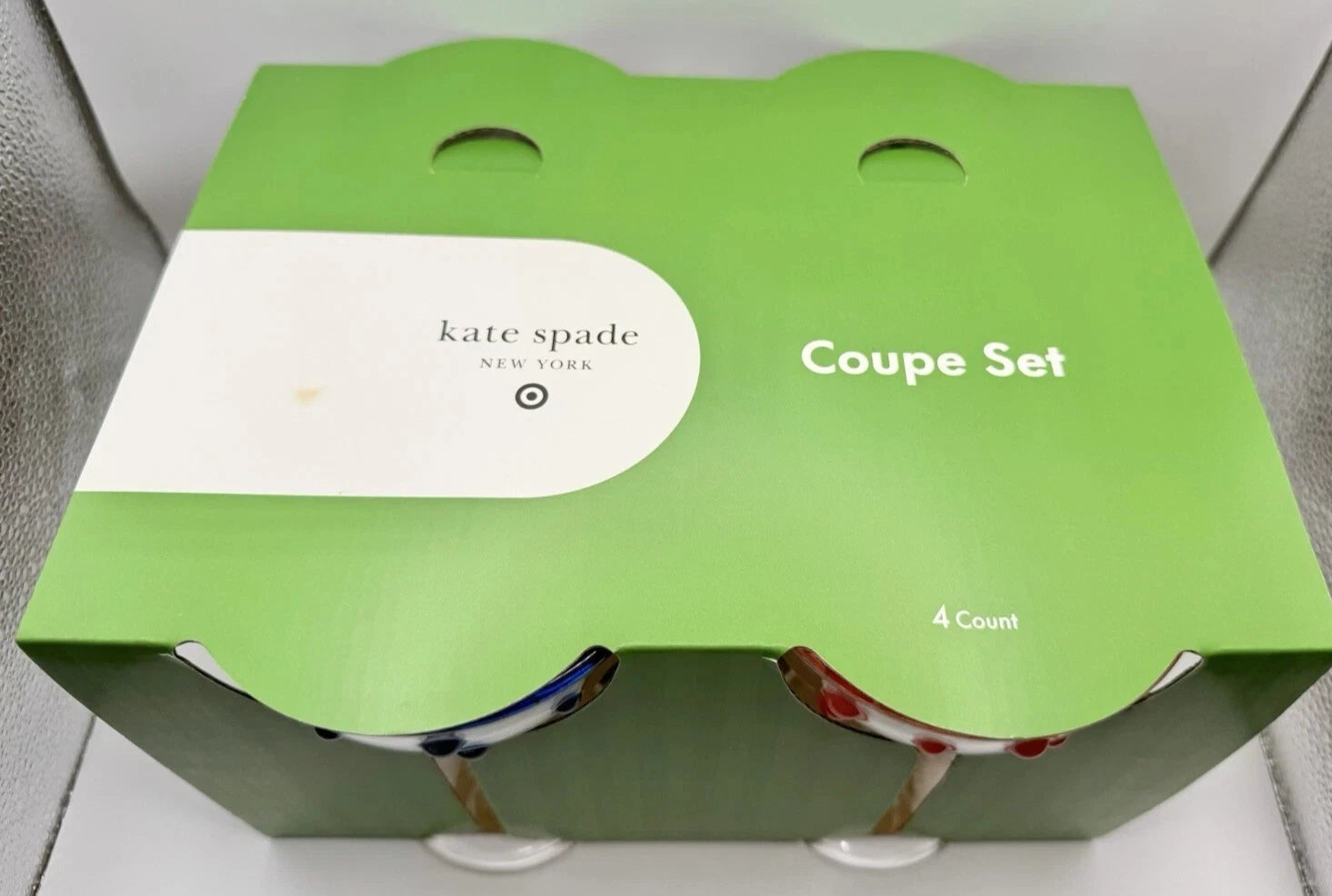 8.11oz 4pc Polka Dot Acrylic Coupe Drinkware Set *NEW* kate spade x target | eBay