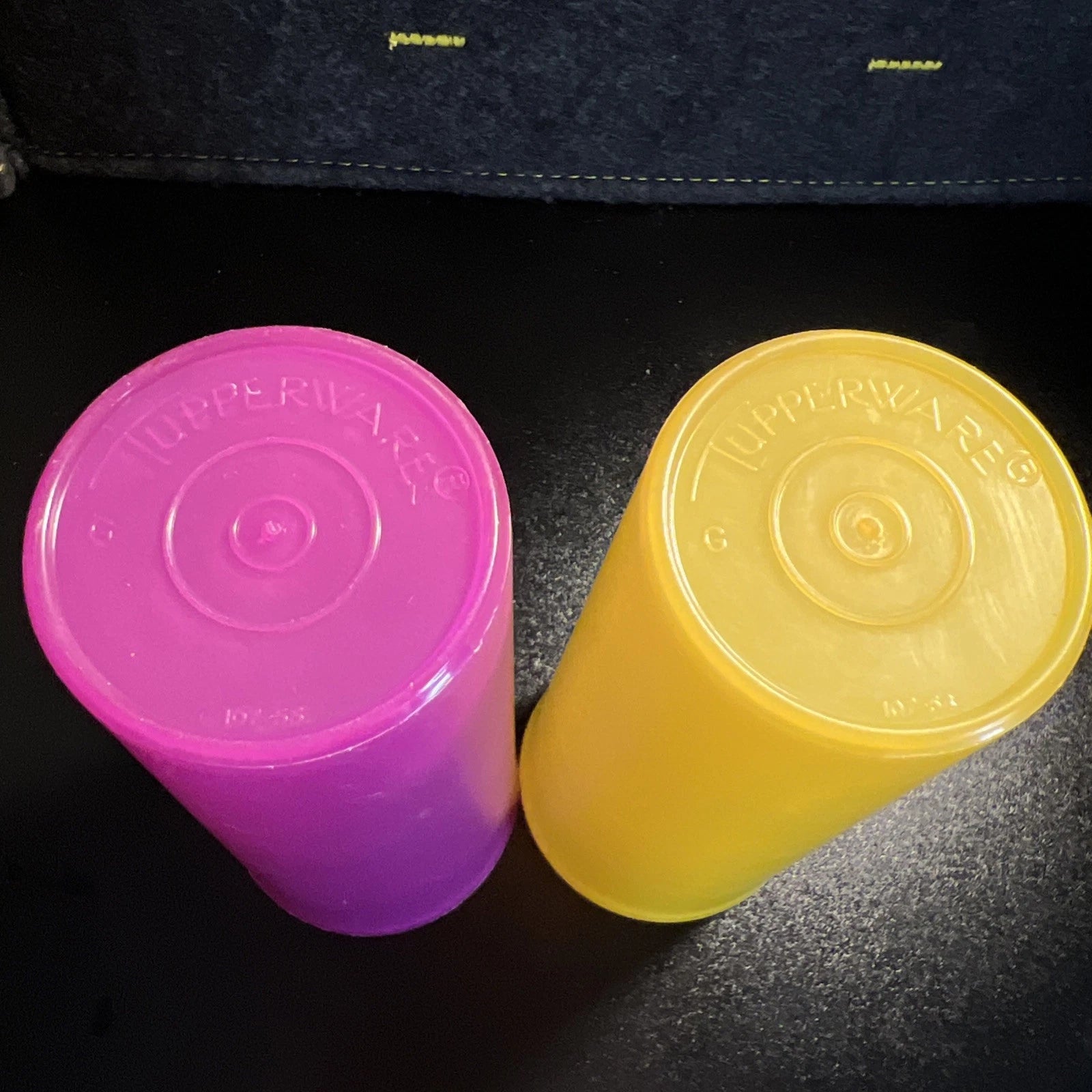 Pair of Vintage Tupperware 16oz Tumbler Cup #107-54/55 Stackable Purple & Yellow | eBay