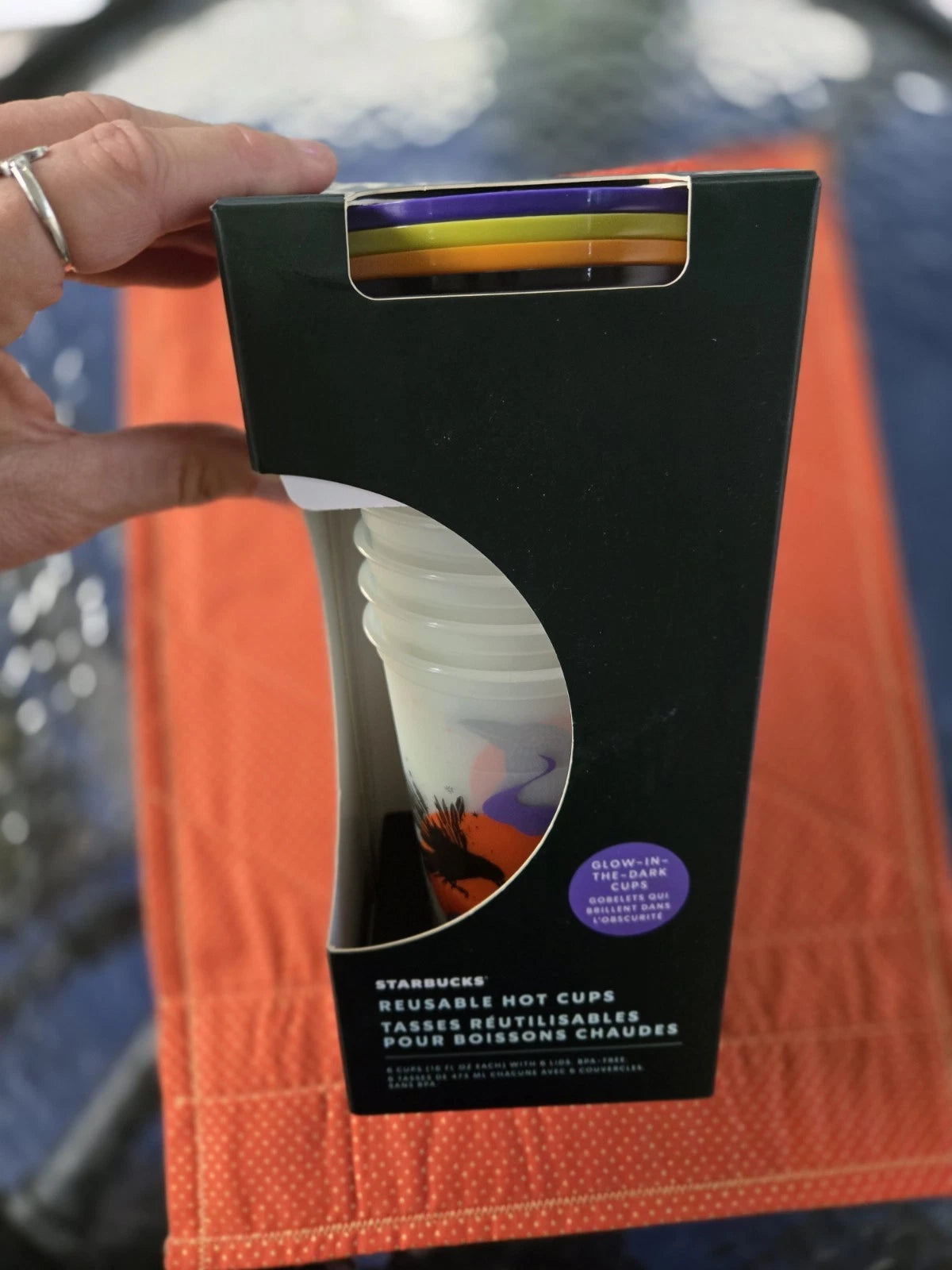 STARBUCKS Halloween Reusable Hot Cups Glow In The Dark Set Of 6 2022 W/Lids NEW | eBay