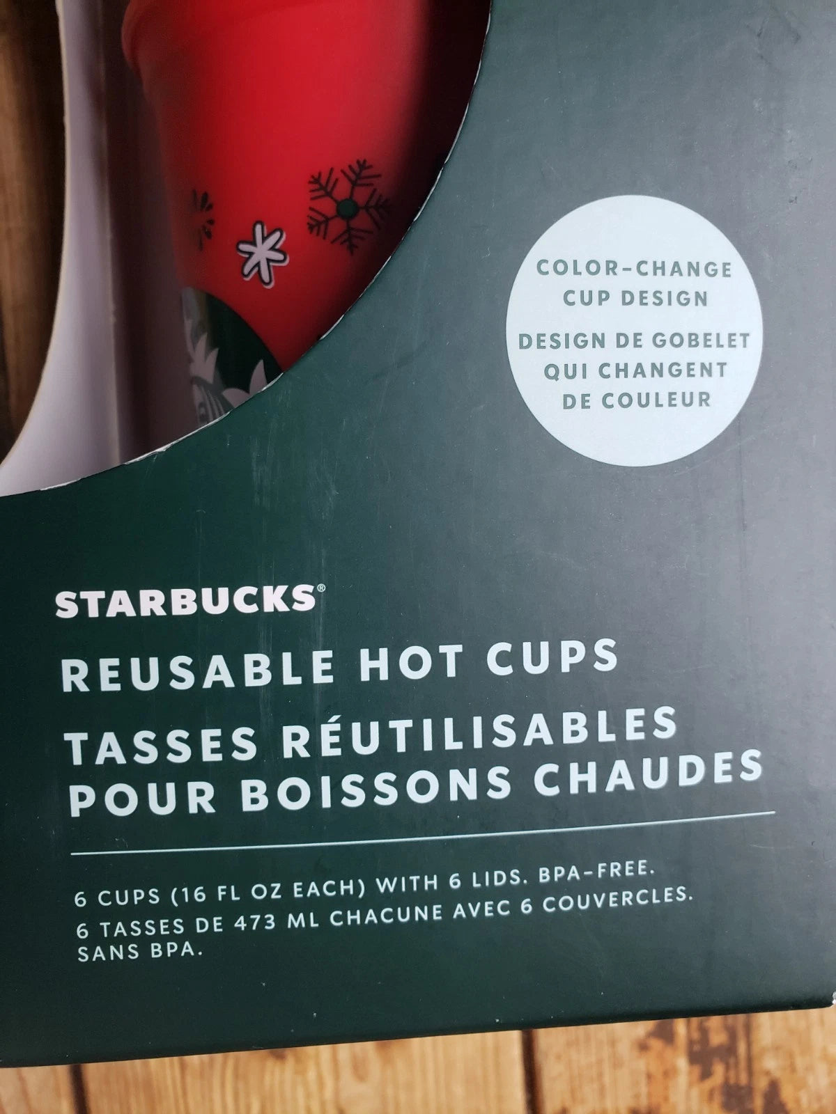 Starbucks Color Changing Reusable Holiday Cups, Set Of 6, New. 16oz | eBay