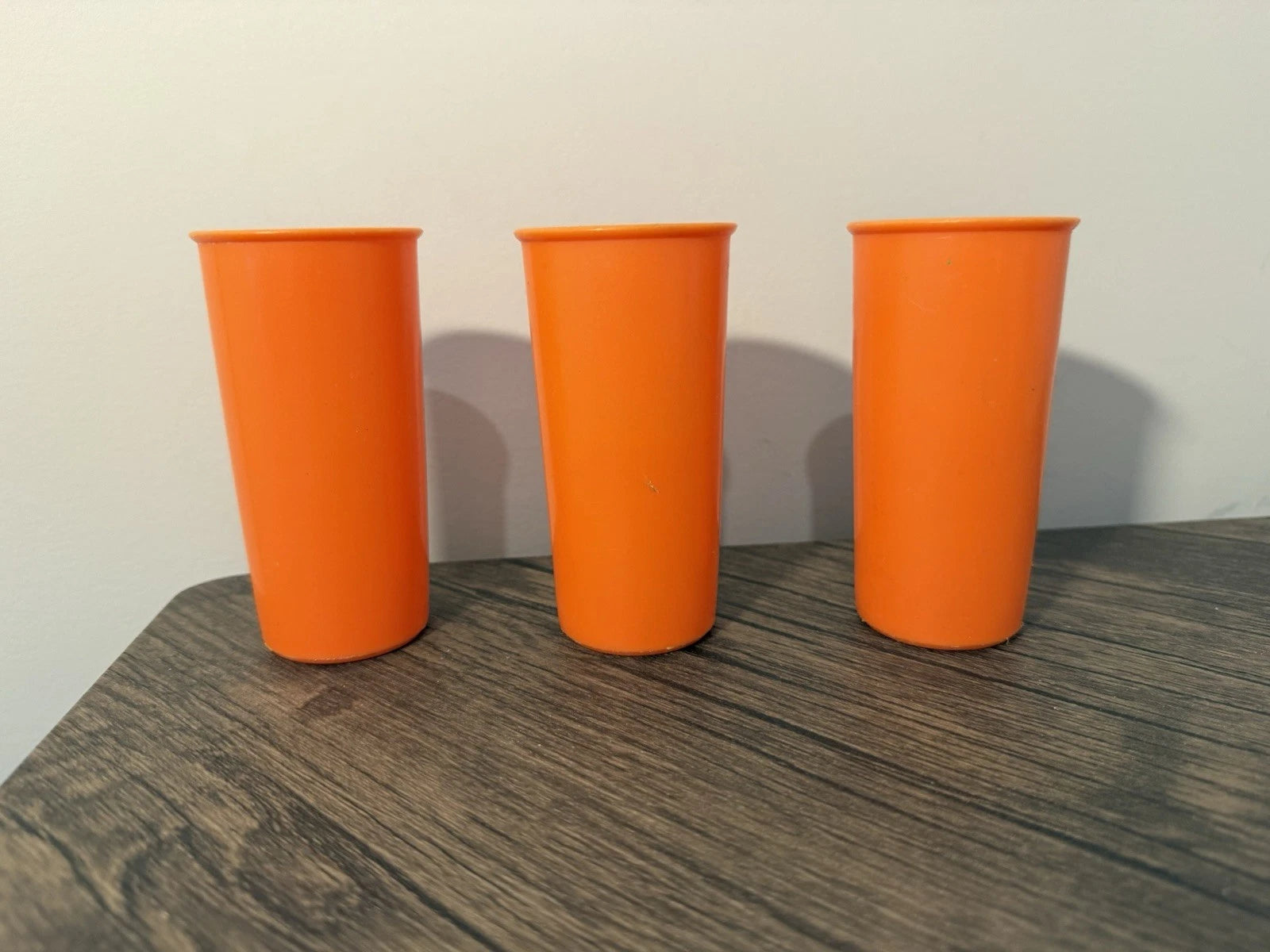 Set Of 3 Small Orange Vintage Tupperware Cups About 4.5 Inches Tall | eBay