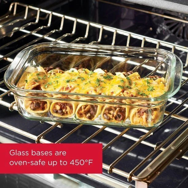 Rubbermaid Brilliance Glass Food Storage Containers, Leak Proof, 3 Pack, 4.7-Cup | eBay