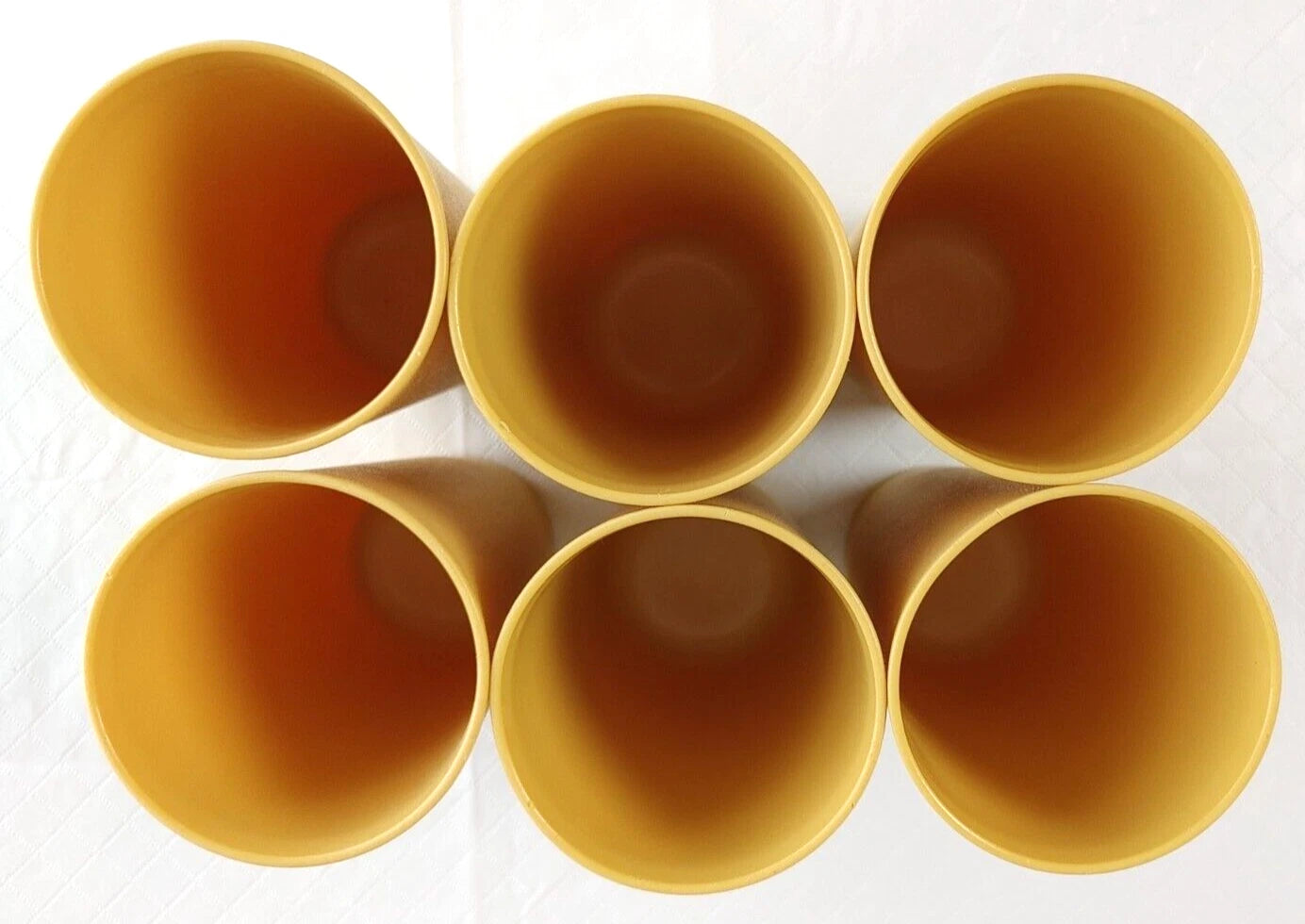 Lot of 6 Vintage 12 Oz Tupperware Tumblers 873 Harvest Gold #20159 | eBay