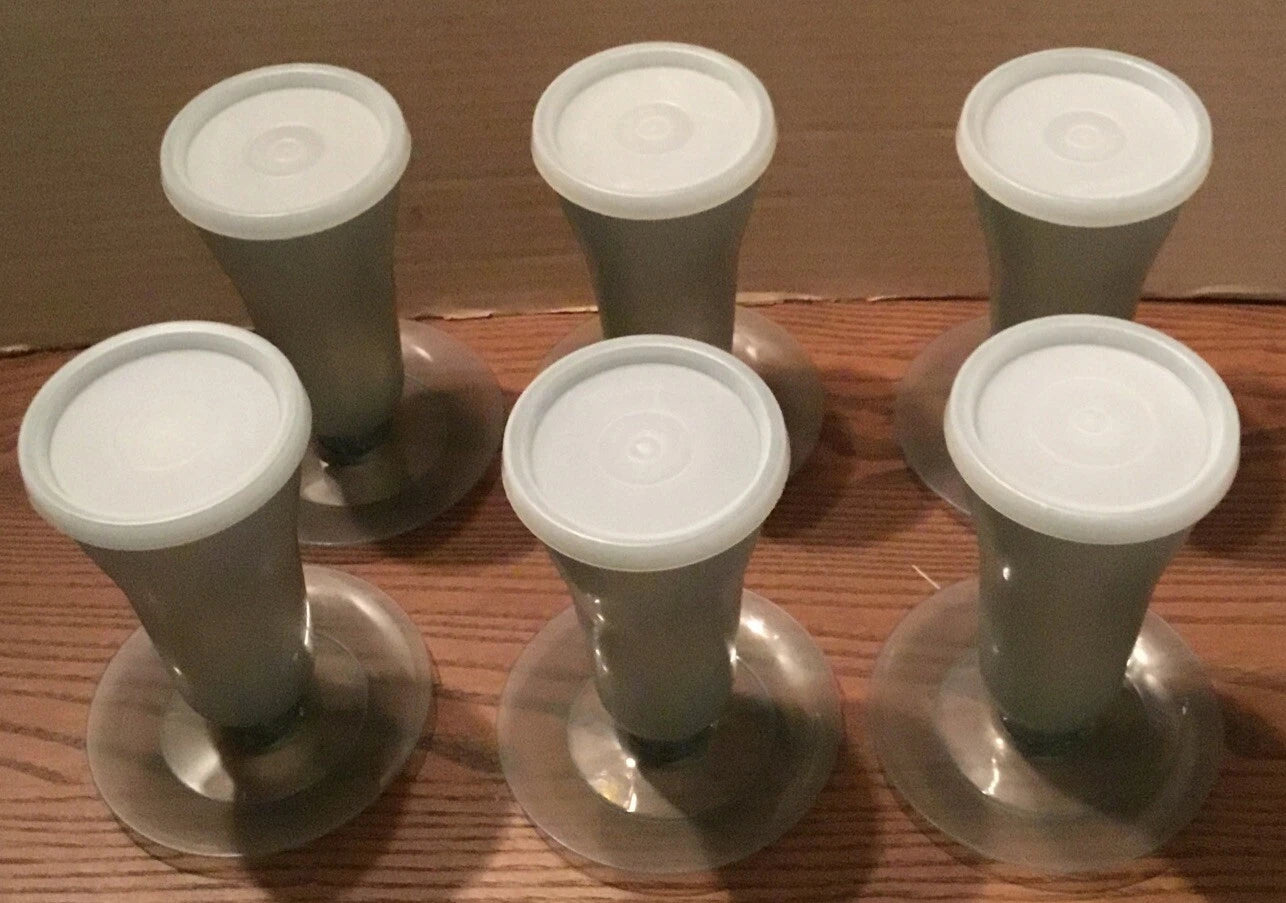 Tupperware Vintage Tall Dessert Parfait Pudding Cups & Lids Gray Set of 6 #754 | eBay