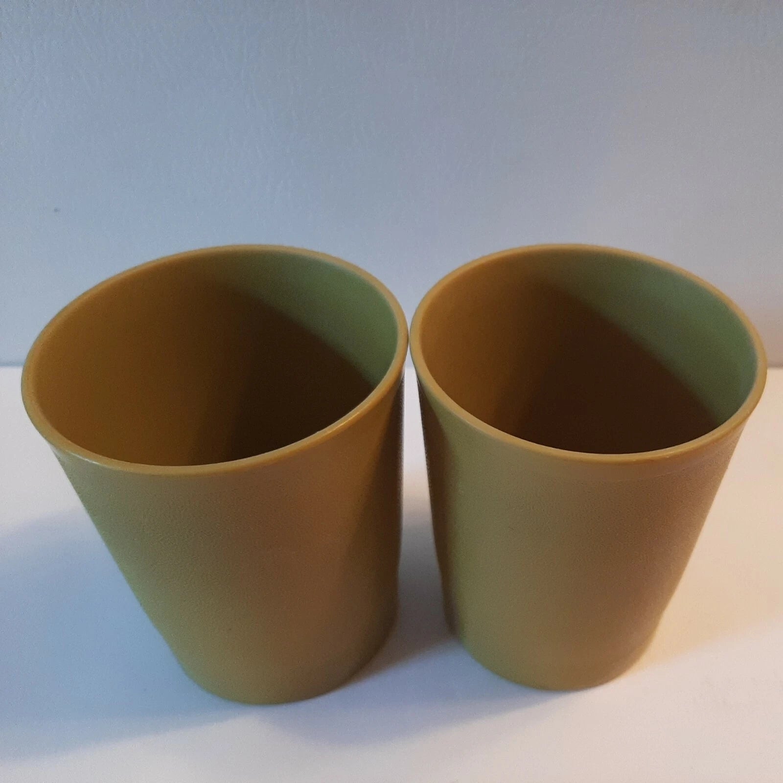 4 Tupperware Small Stackable Tumbler Cups Set #1251 Olive Green Orange 6 oz. USA | eBay