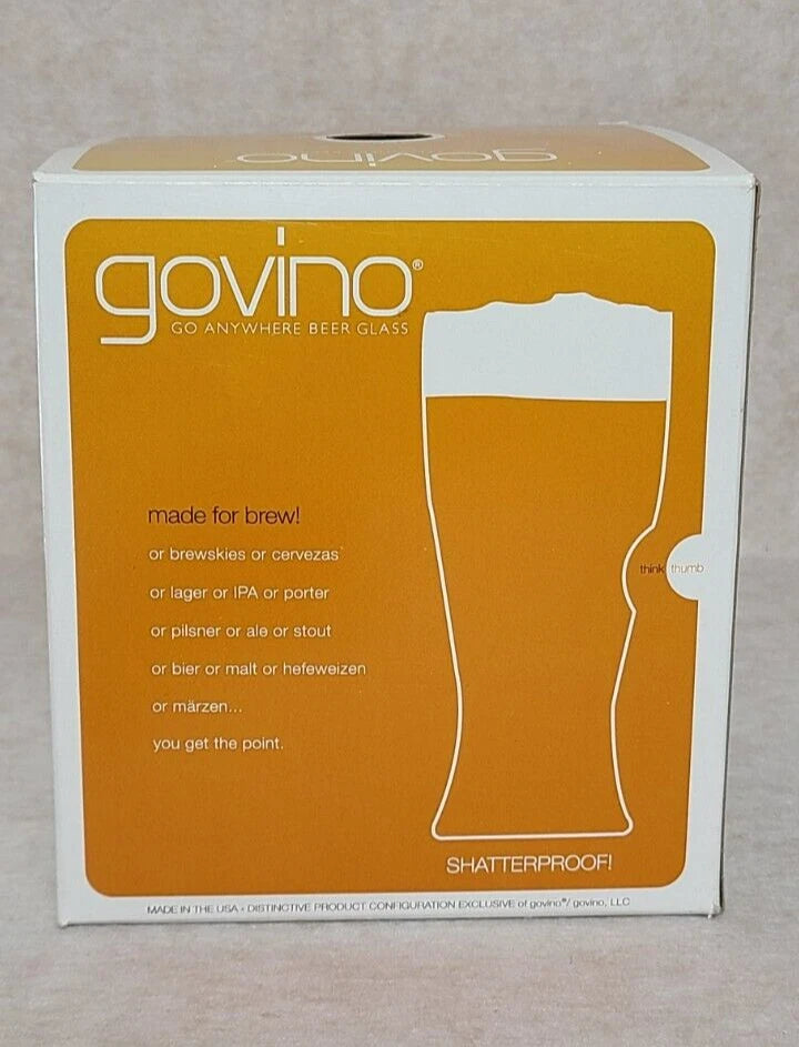Govino Go Anywhere Beer Glasses Stein 16oz 4 Pk Flexible Shatterproof BPA Free | eBay