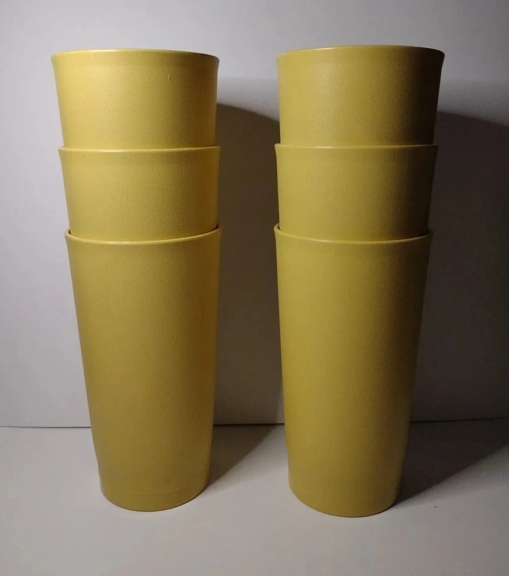 TUPPERWARE HARVEST GOLD TUMBLERS set of six (6) | eBay