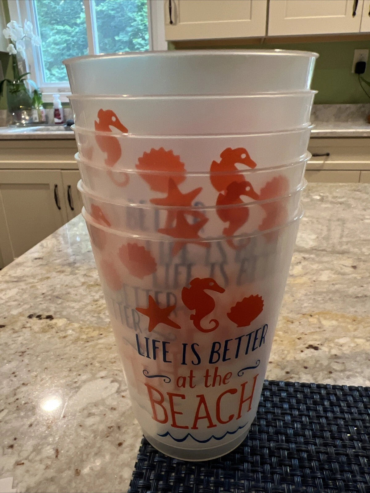 Life Is Better At The Beach Plastic Summer Cup 6 Pieces | eBay