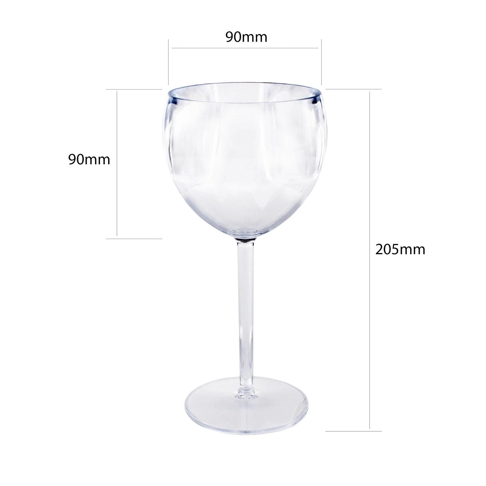 6 x Reusable Gin Glasses BPA Free Plastic Clear 400ml Capacity Balloon Bowl | eBay