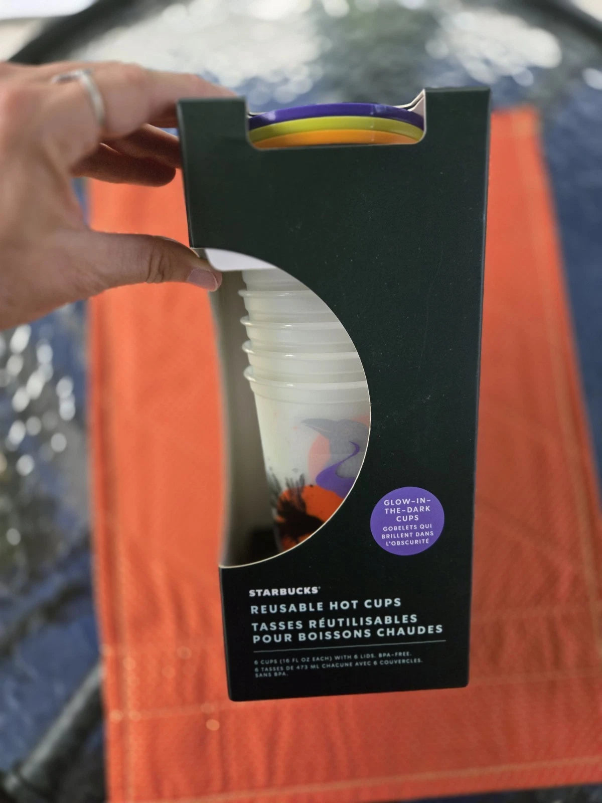 STARBUCKS Halloween Reusable Hot Cups Glow In The Dark Set Of 6 2022 W/Lids NEW | eBay