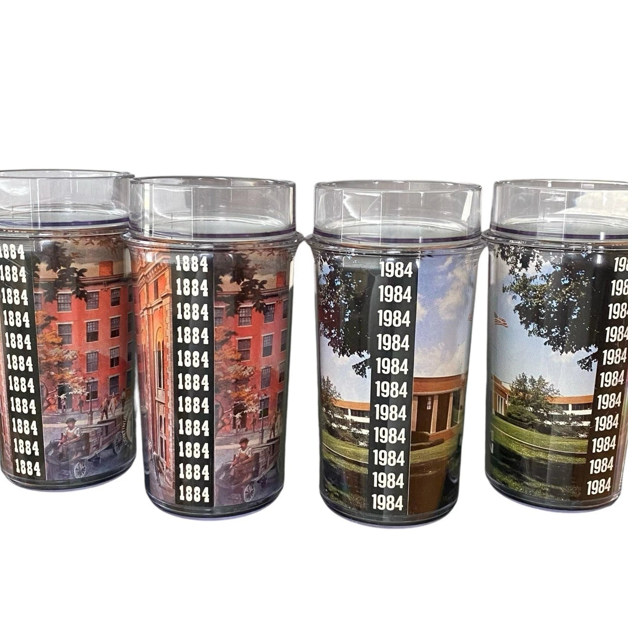 4 Thermo Serve CINCINNATI MILACRON 100 Year Anniversary Pictured Tumblers USA | eBay