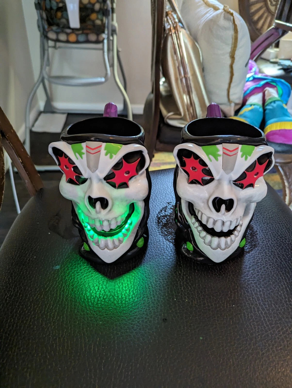 Monster Jam Grave Digger Truck 6” Plastic Light up Cup Mug Stein (2) Halloween | eBay