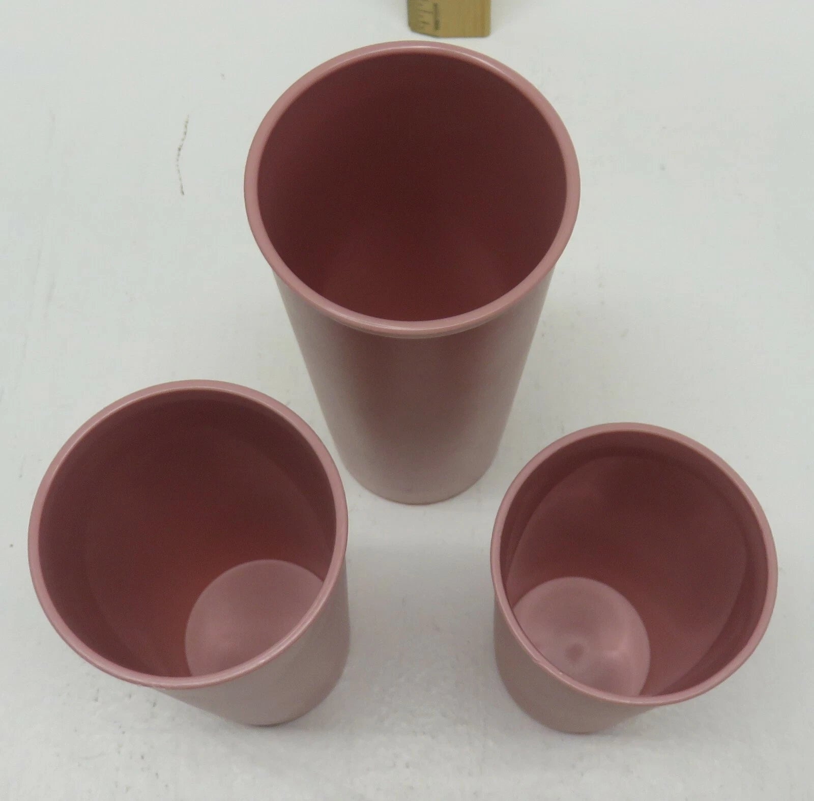 Set of 3 Tupperware Nesting Tumblers Pink Rose Cups 107-33 / 115-6 / 116-17 | eBay