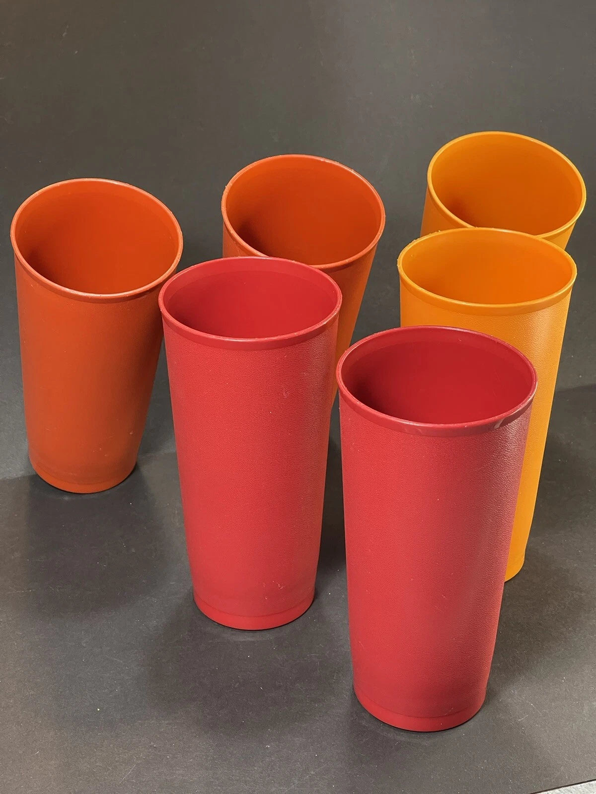Lot of 6 Vintage Tupperware 18oz Harvest Colors Tumblers Cups #1348 Red Orange | eBay
