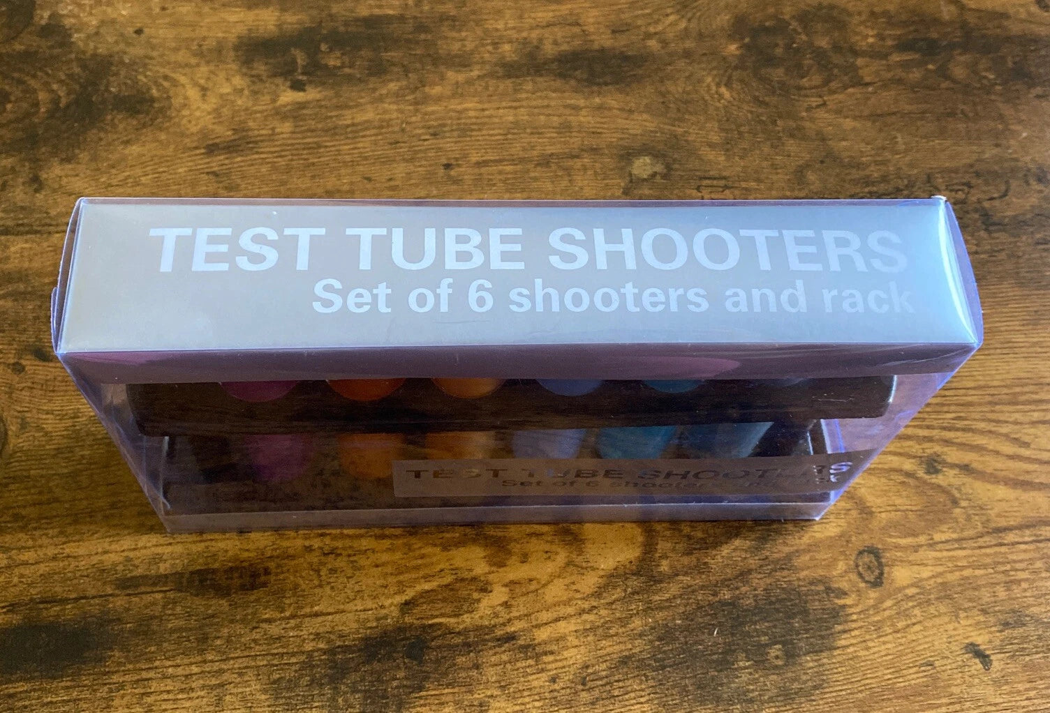Test Tube Shooters Set Of 6 Shooters And Rack Metallic Colors Brand New | eBay