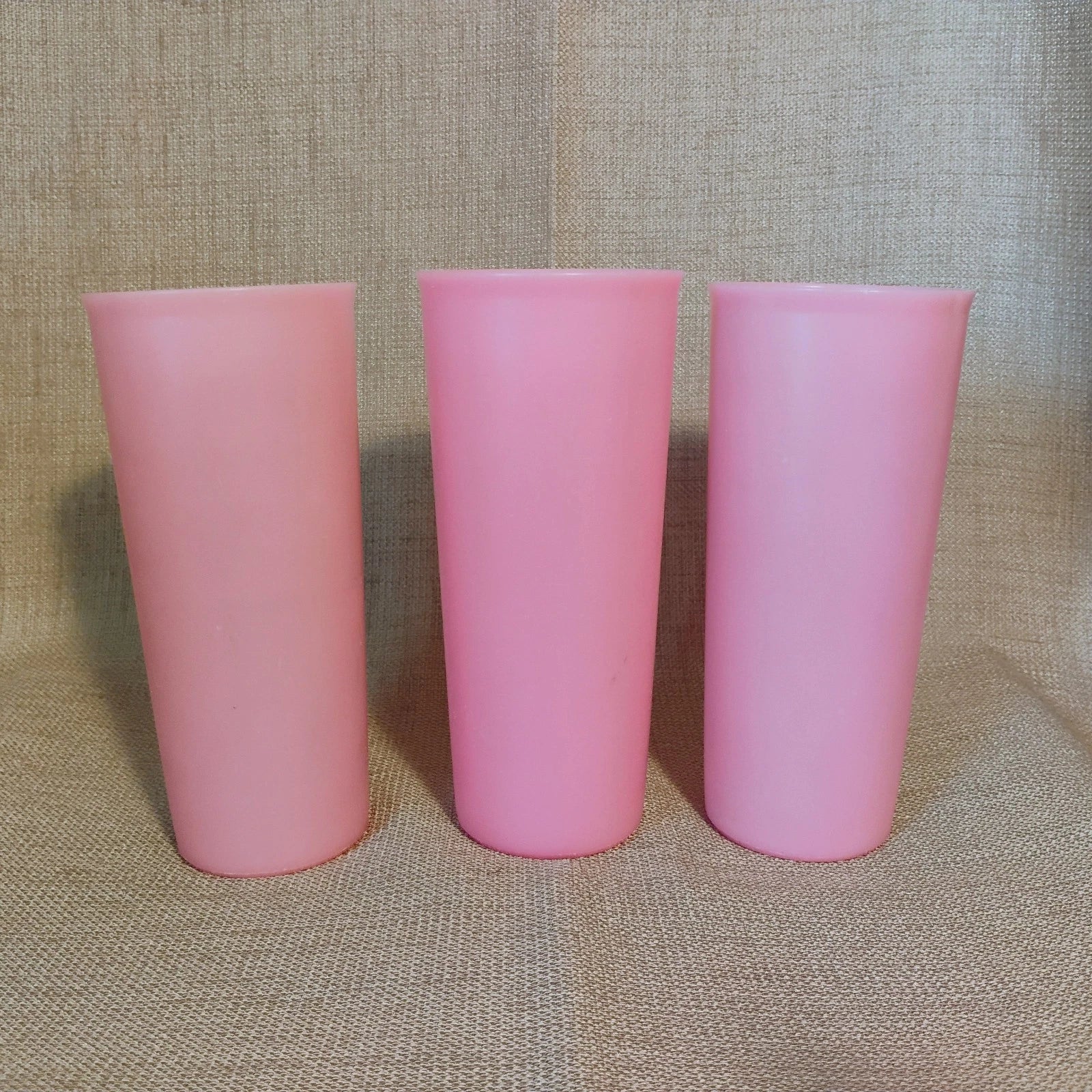 3 1970's Vintage Tupperware pink pastel tumblers 16 oz 107-17 & 107-19 cups | eBay