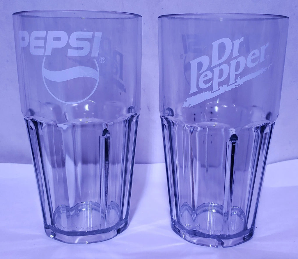 Pepsi & Dr Pepper Tumblers 20 oz clear by G.E.T. Houston NEW Qty 6 | eBay