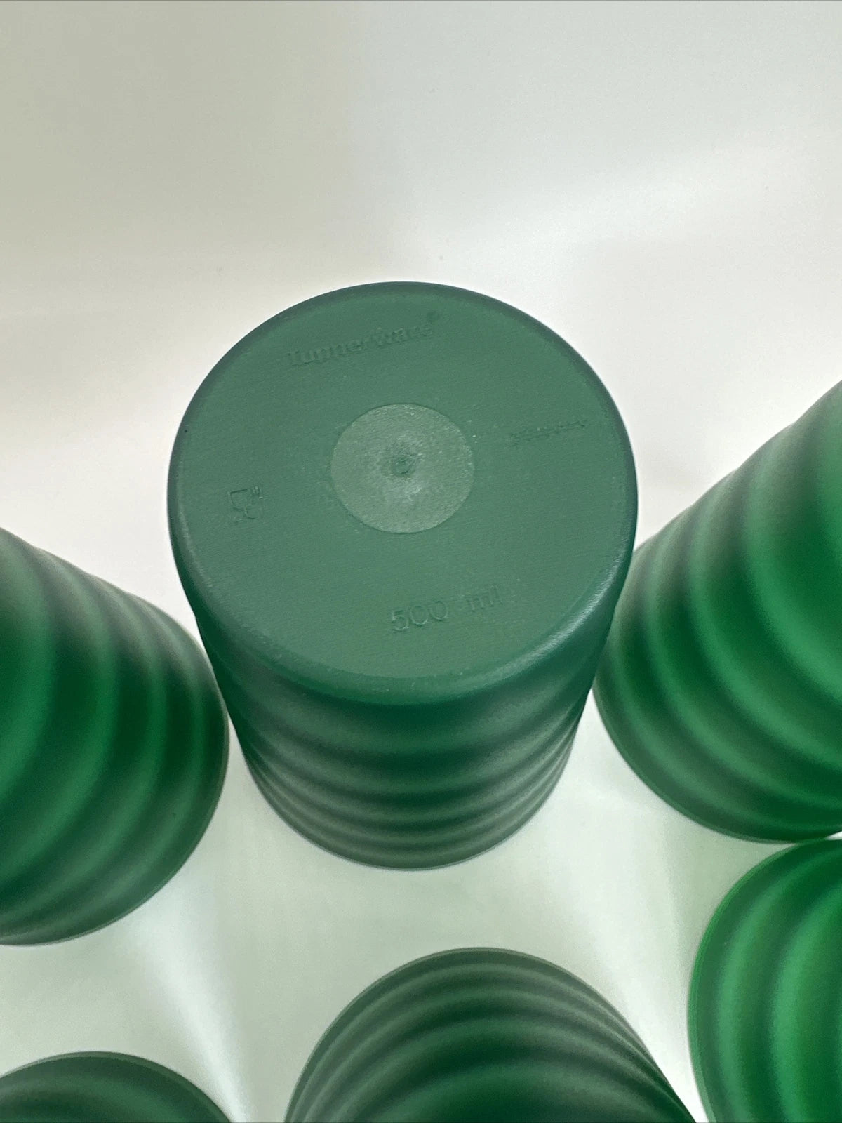 Tupperware Impressions Tumblers (6) Hunter Green & Drip-Less Seal Lids VTG NOS | eBay