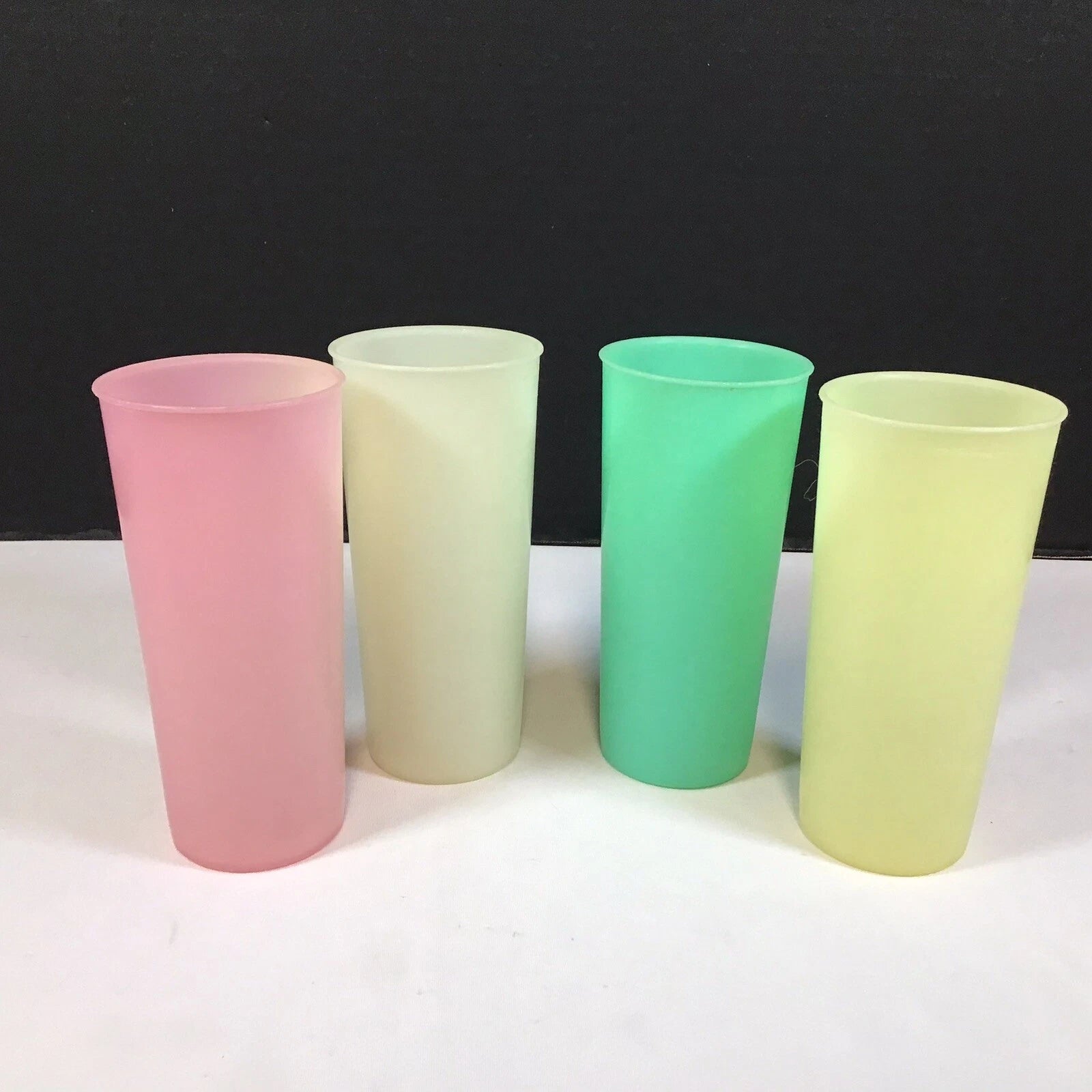 Vintage Tupperware Pastel Tumblers Cups 115 Pink Green Yellow Cream Large 12oz | eBay