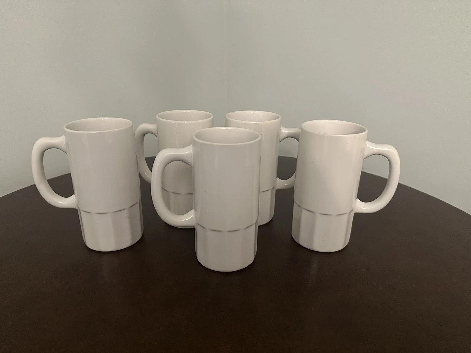 5 Beer Mugs, 22 Ounces, Ceramic White Color QLT Brand USA, Lead Free | eBay