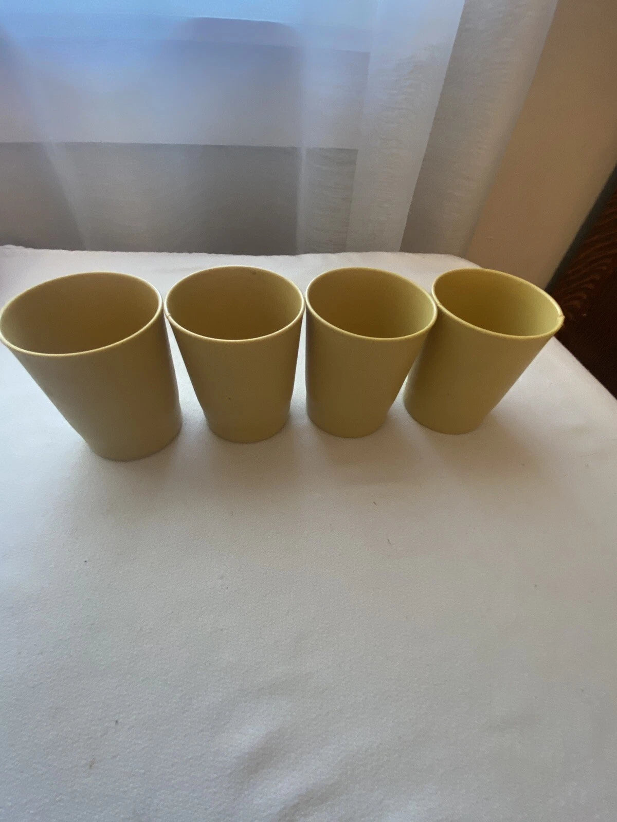 Vintage Tupperware (Set of 4) Harvest Gold 6 oz Tumblers Cups #1251 Retro READ | eBay