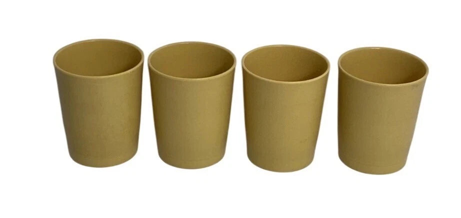 Tupperware 6 Oz Kids Juice Harvest Gold 4 Tumblers Cups Vintage #1251 USA Made | eBay