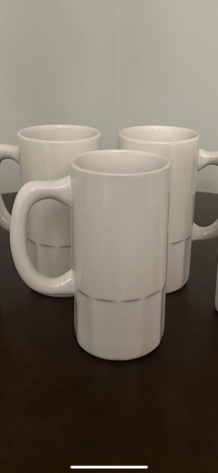 5 Beer Mugs, 22 Ounces, Ceramic White Color QLT Brand USA, Lead Free | eBay