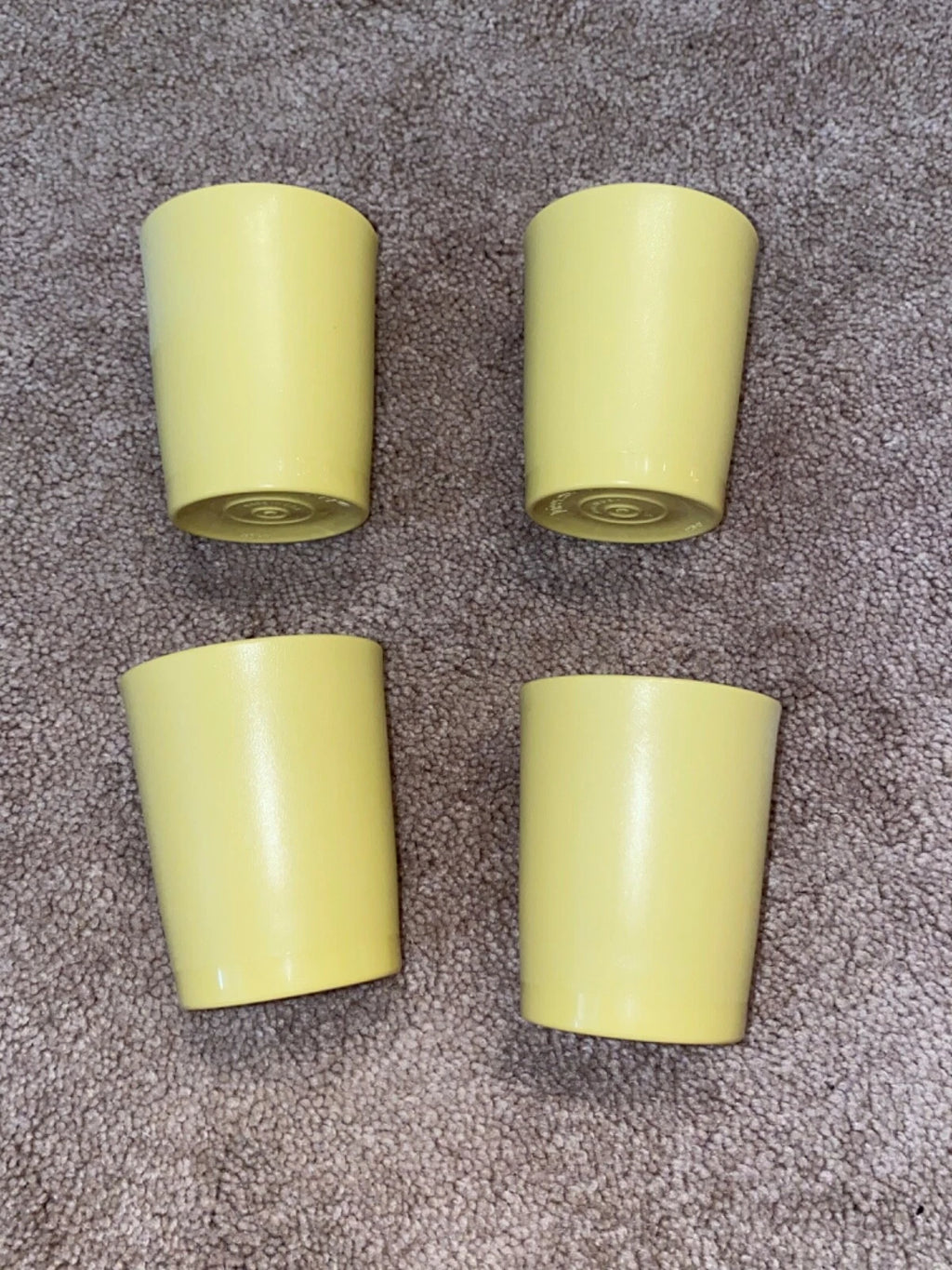 Vintage Tupperware Harvest Gold 6 oz Tumblers Cups F stamp 1251-15 Set of 4 | eBay