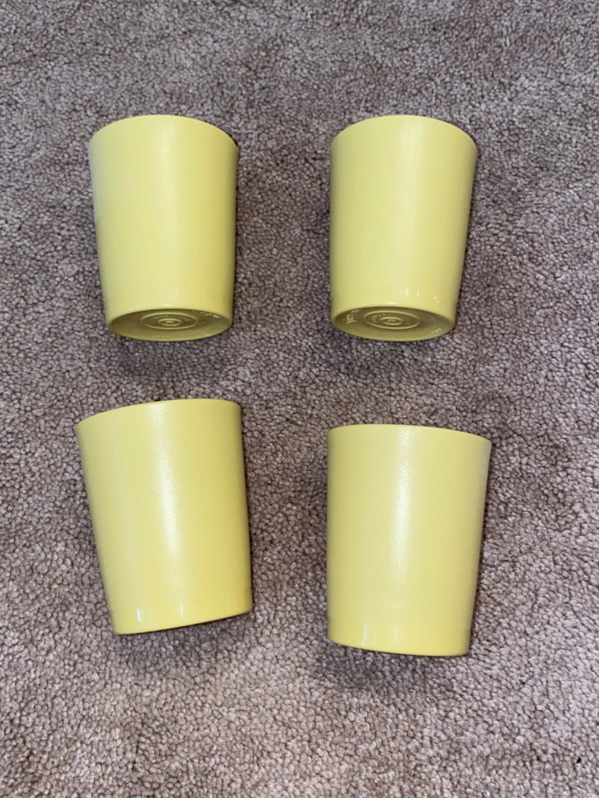 Vintage Tupperware Harvest Gold 6 oz Tumblers Cups F stamp 1251-15 Set of 4 | eBay