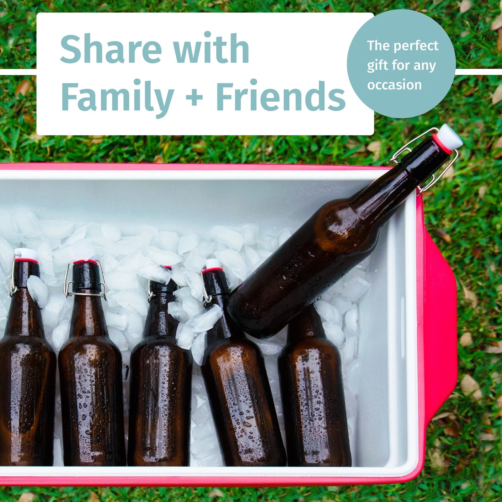 Swing Lid Glass Bottles 16 oz Amber, Set of 6, for Kombucha, Kefir, Beer Brewing | eBay