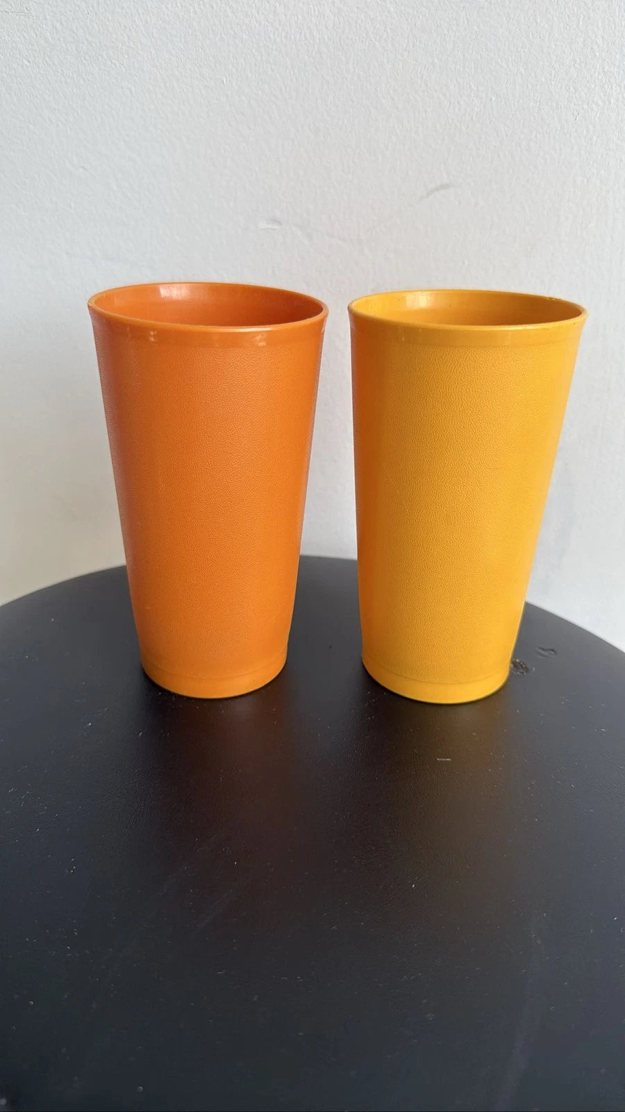 Vintage Tupperware #1320 Tumblers 8oz Harvest Orange Yellow Set of 2 Cups | eBay