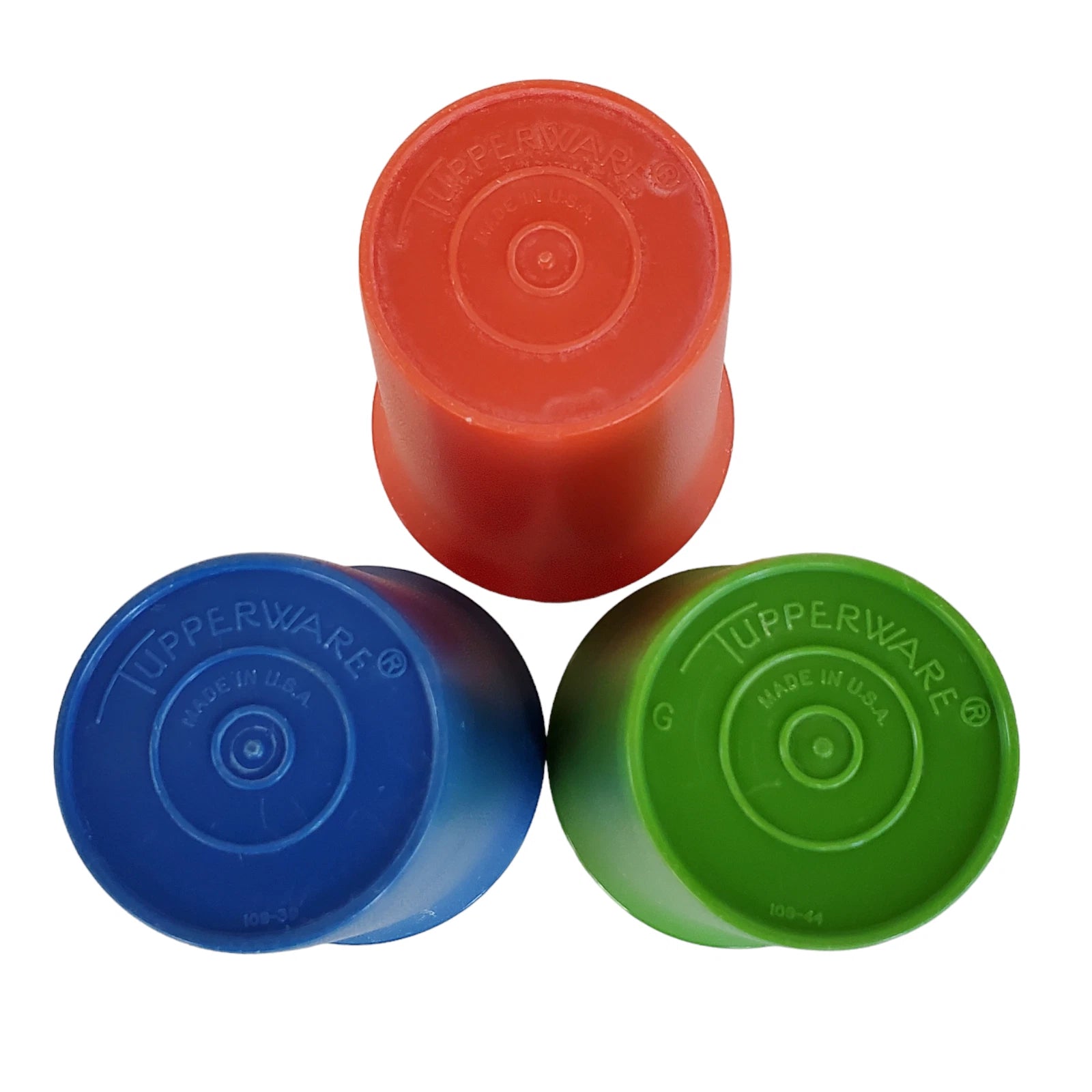 Vintage Tupperware Sippy Cups Tumbler Set of 3 #109 Green Blue Red (No Lids) | eBay