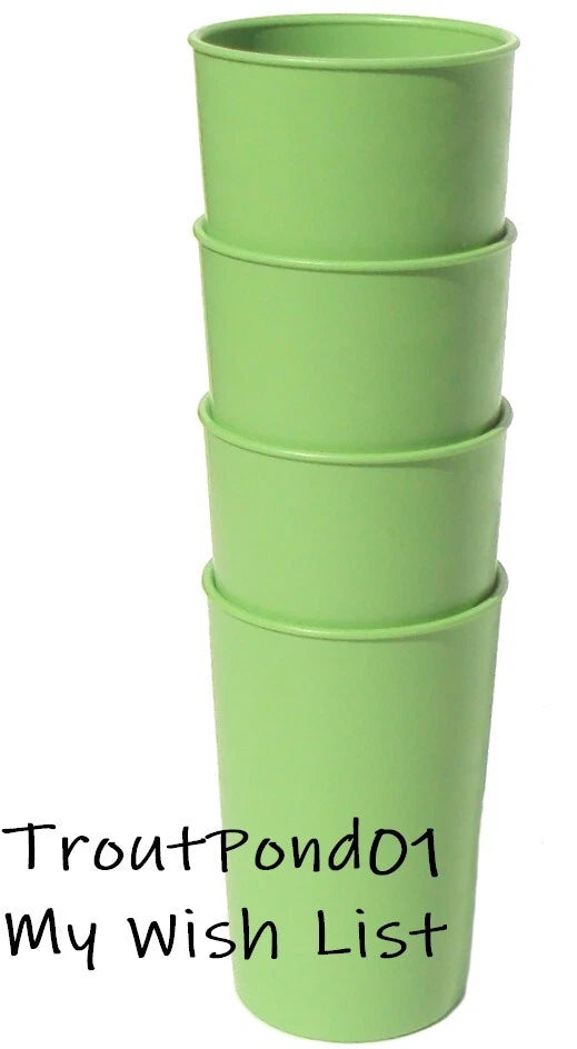 Tupperware Vintage 6 oz Small Stacking Tumblers Set 4 Candy Apple Green New NOS | eBay