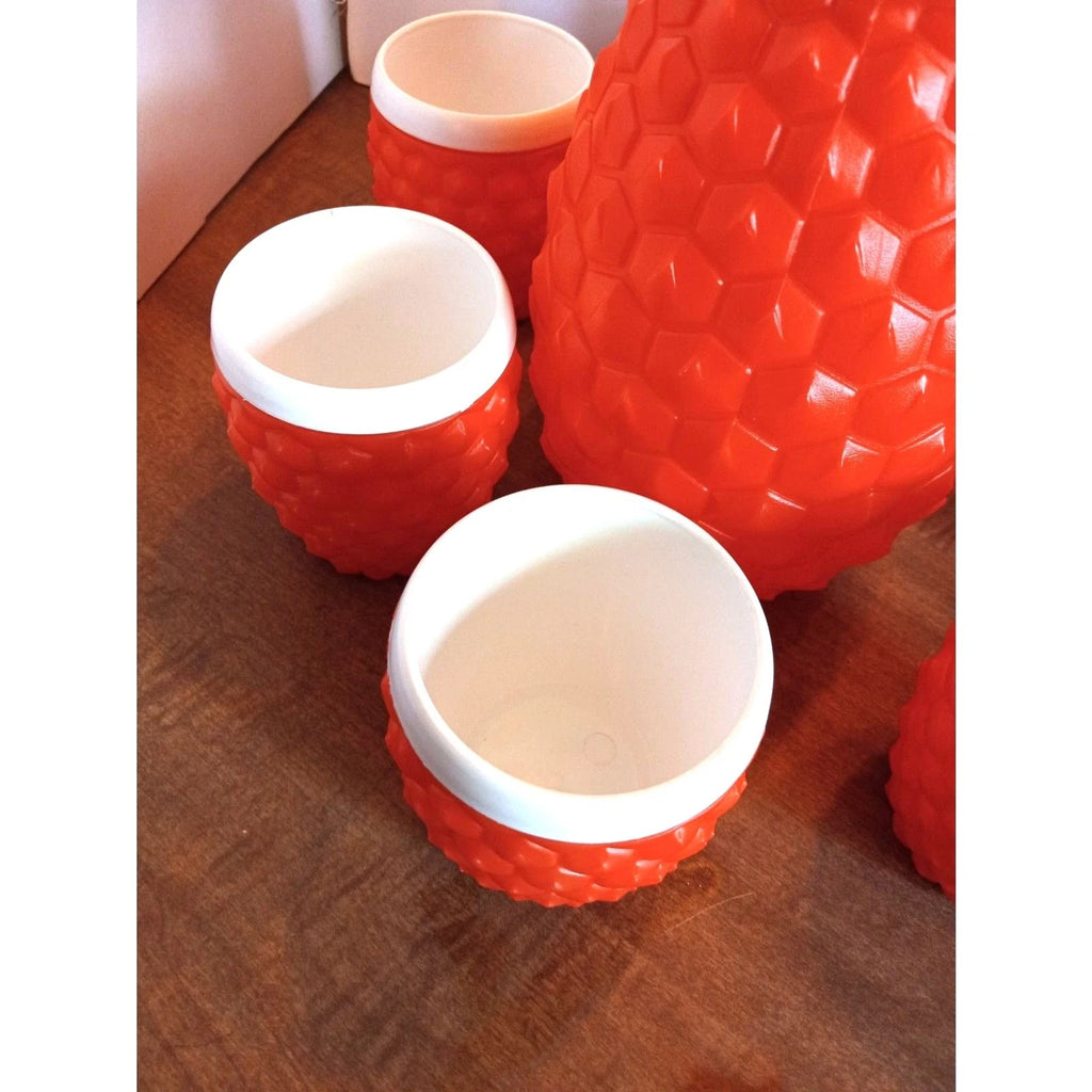 Vintage 1970s Minerware Pineapple Pitcher Set Blow Mold COMPLETE BUT WITH DAMAGE | eBay