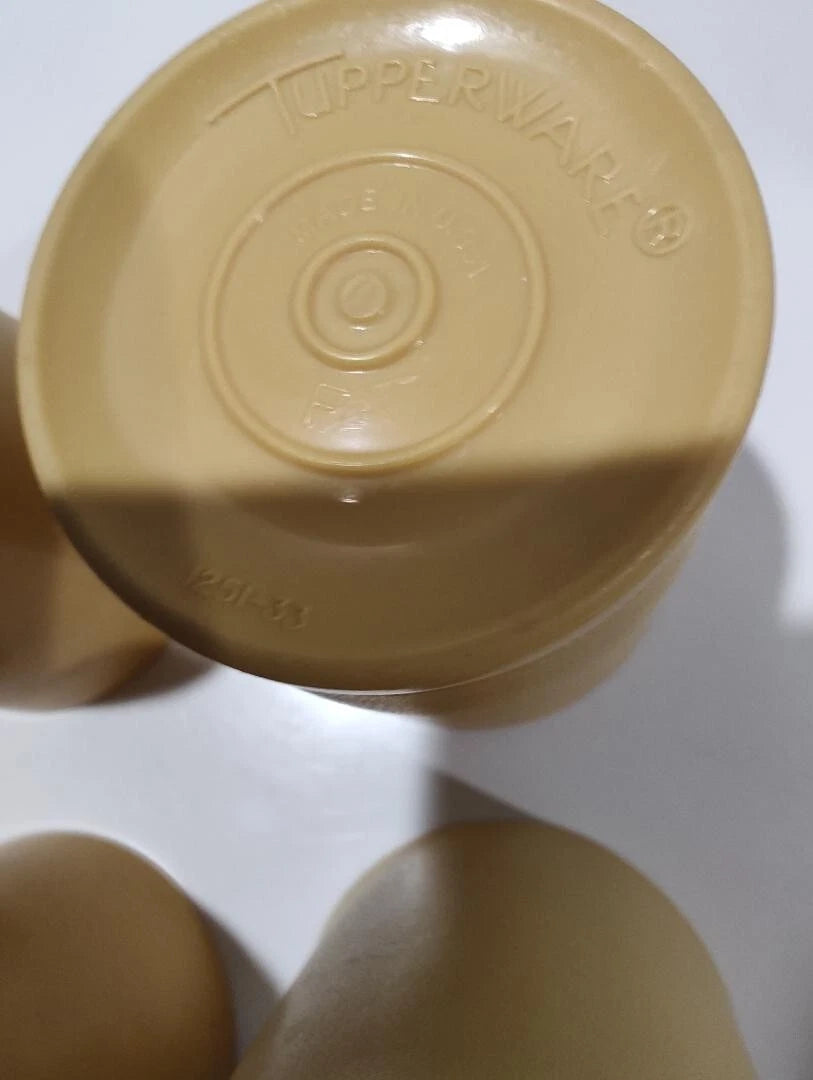 Tupperware Vintage Set of 6 Juice Cups Tumblers Harvest Gold 1251-32 | eBay