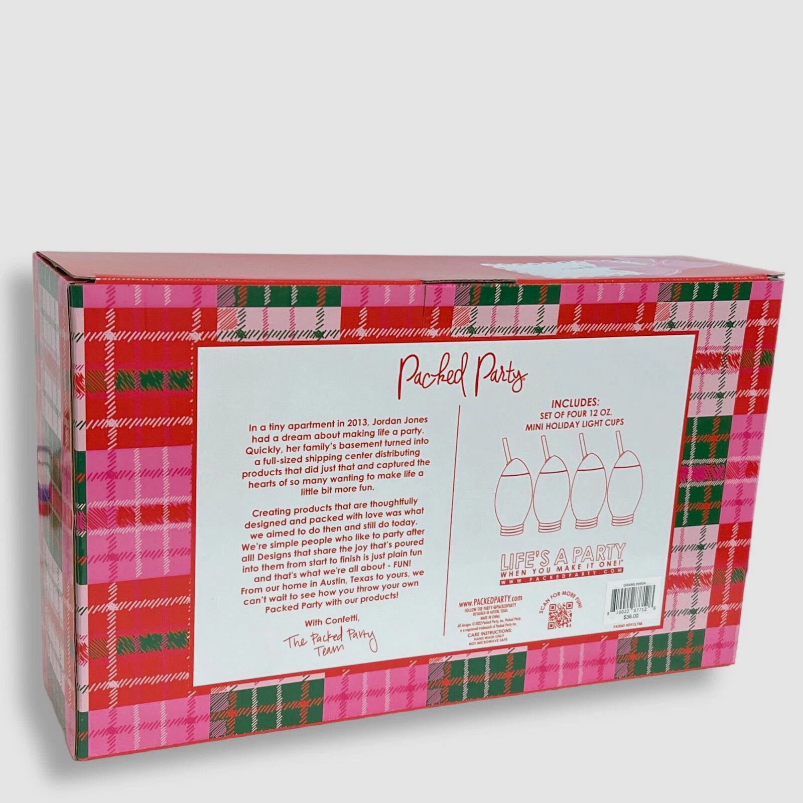 $37 Packed Party Red Pink Holiday Mini Light 4-Pack Drinking Cup 12 oz. | eBay