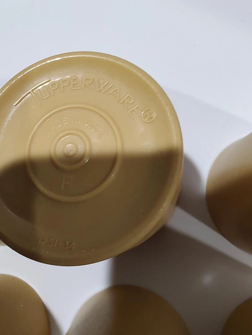 Tupperware Vintage Set of 6 Juice Cups Tumblers Harvest Gold 1251-32 | eBay