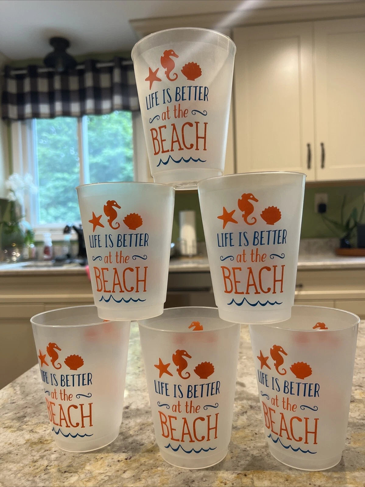 Life Is Better At The Beach Plastic Summer Cup 6 Pieces | eBay
