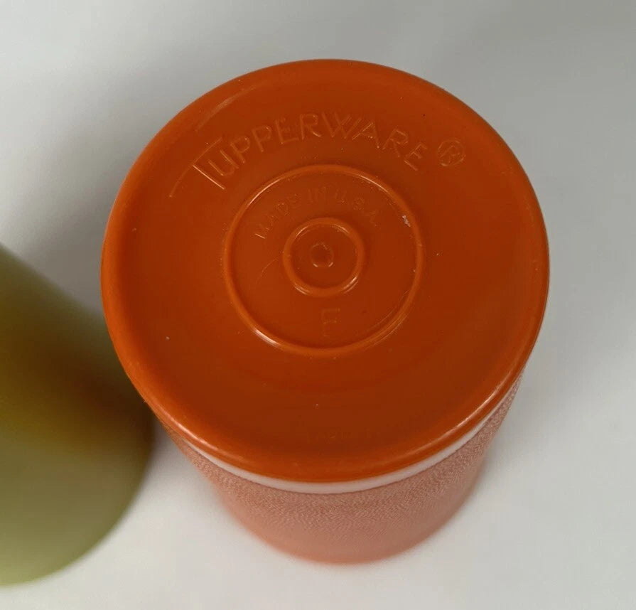Vintage Tupperware 1320-1 And 2 6Oz Tumbler Cups Green Olive And Orange Lot Of 2 | eBay