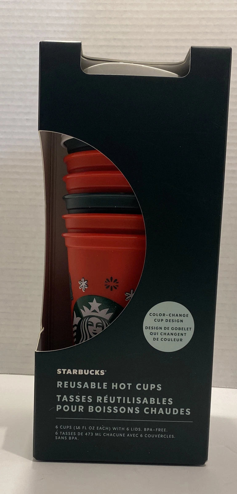 Starbucks Coffee 2022 | Holiday Color Changing Reusable Hot Cups 6-Pack 16oz NEW | eBay